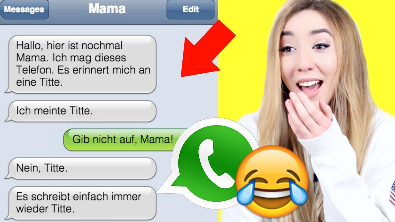 was ELTERN auf WHATSAPP schicken ...witzig