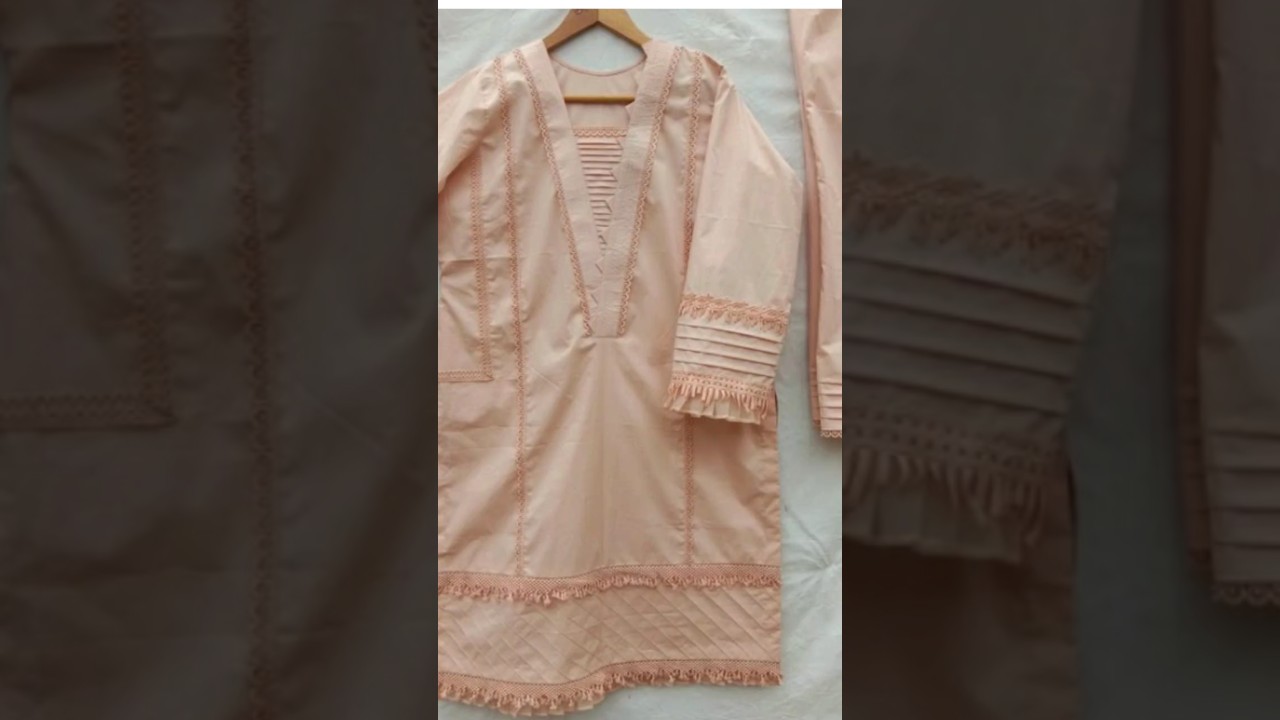 Plain suit design with lace.latest plain dress design 2025.plain dress design.#dressdesign #shorts