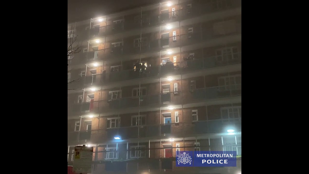 Police drug raid in East London flats