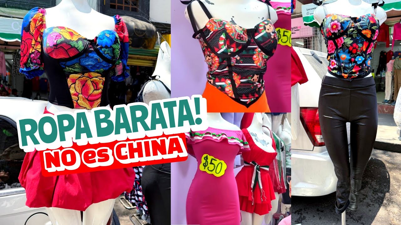 Ropa BARATA que NO ES CHINA 😱 Diseñada por MEXICANOS 🇲🇽 Ropa en $50 y $40 CENTRO CDMX 