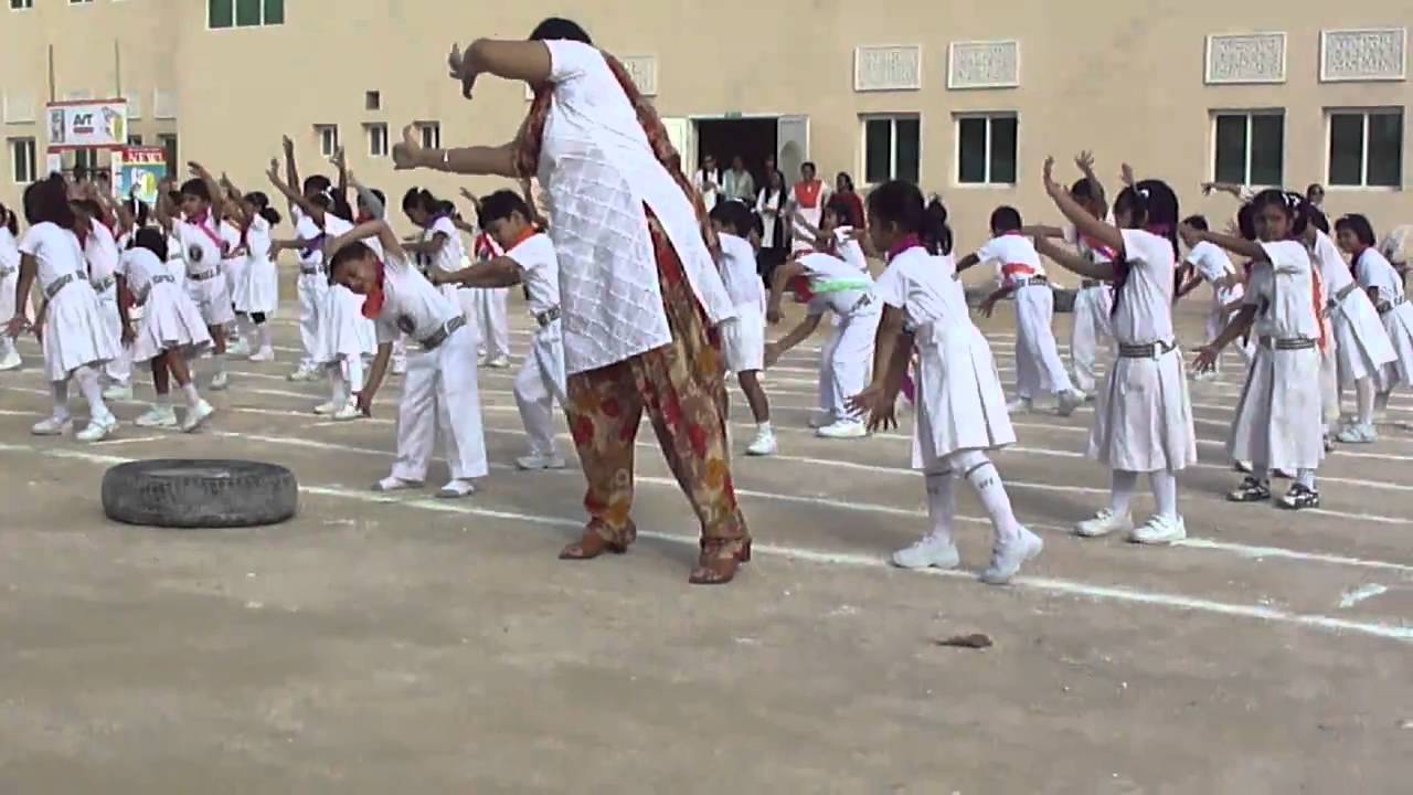 Aanya's drill on sports day at Birla Public School