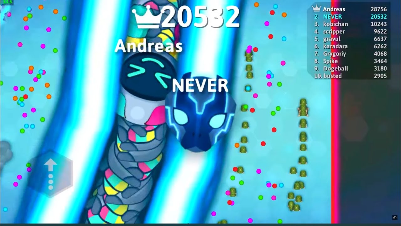 Giant Snake Circling Whole Map New Record? Snake.io 🐍 #215
