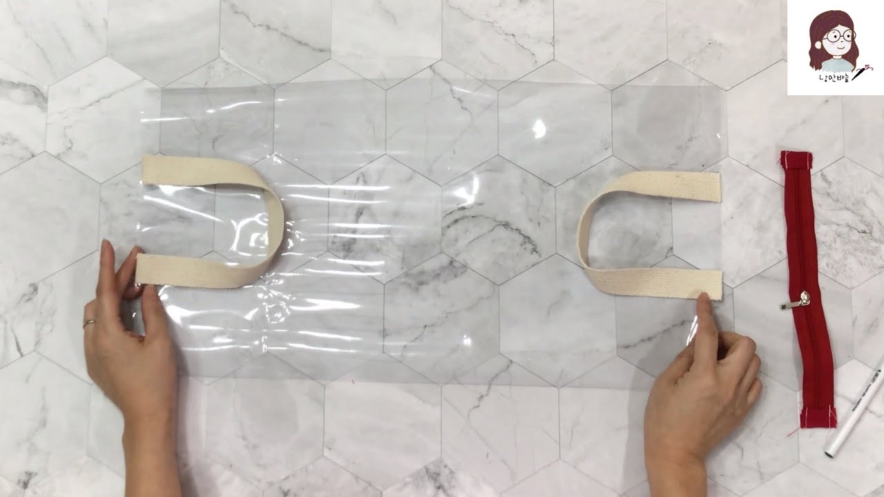 쉽고 빠르게 투명 가방만들기 DIY summer bag.