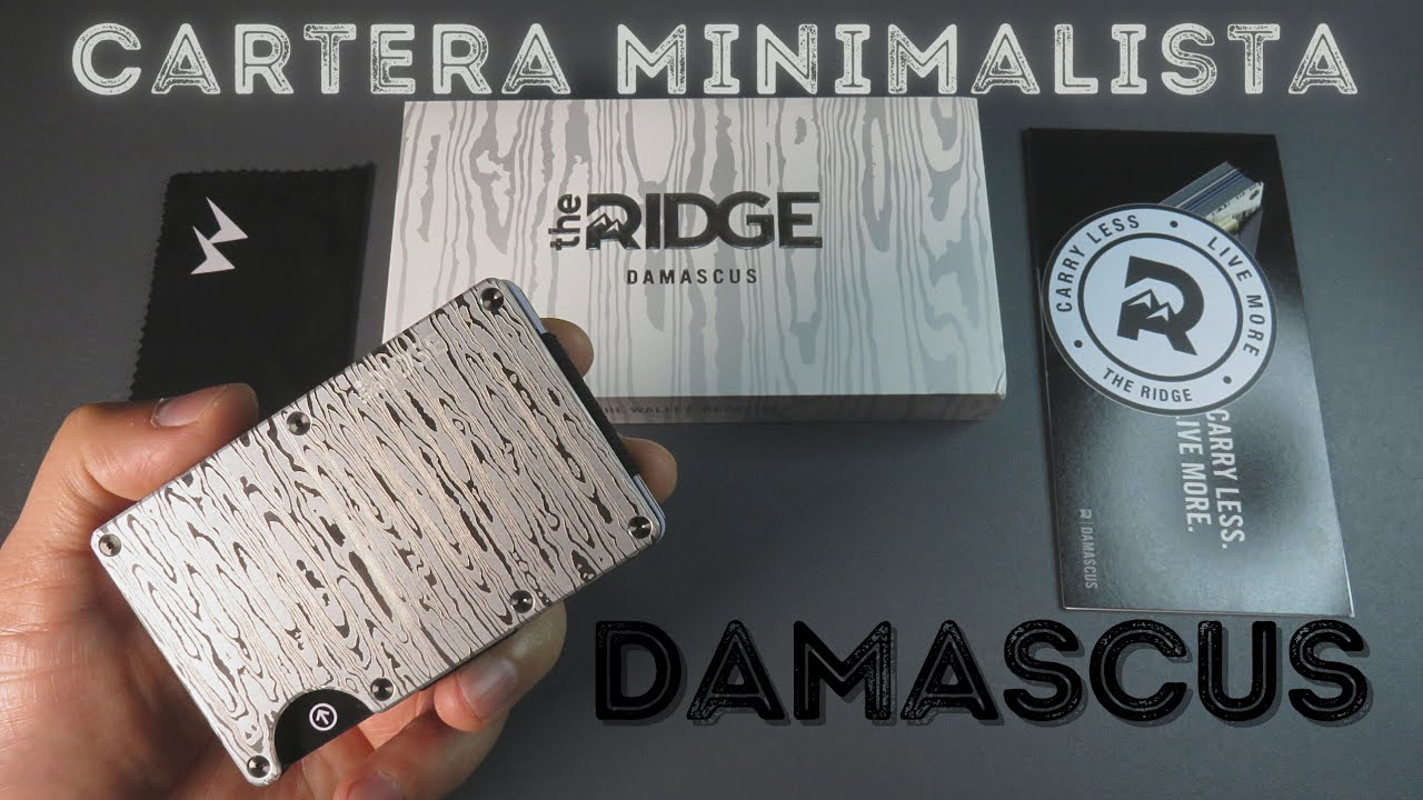 The Ridge Wallet DAMASCUS Review in Spanish Minimalist Wallet - EDC Urbano