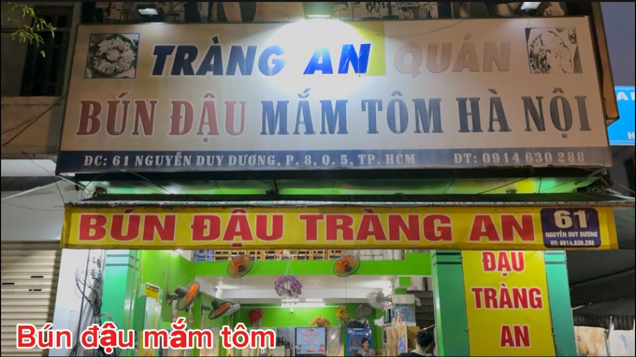 Bún đậu mắm tôm Tràng An quán Hà Nội tại địa chỉ quận 5 