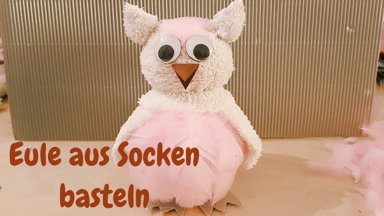 Süße Eule aus einer Socke basteln