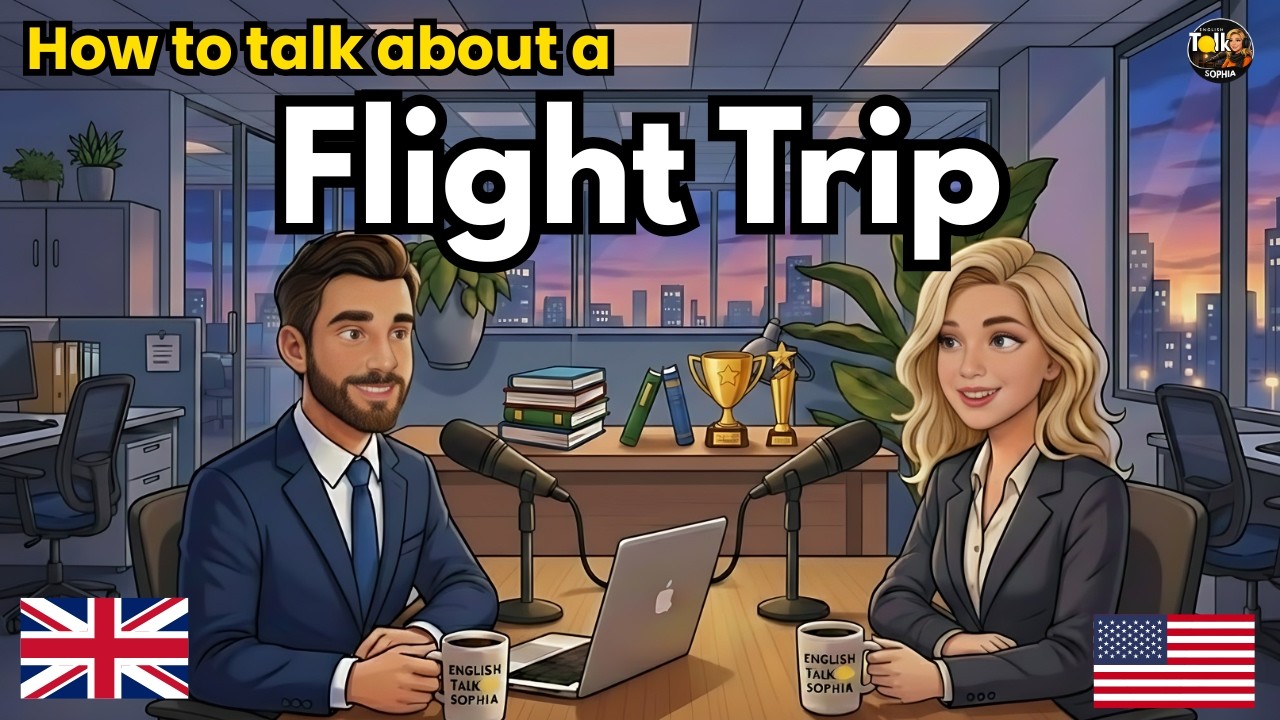 How to talk about a Flight Trip in English | English Conversation Practice