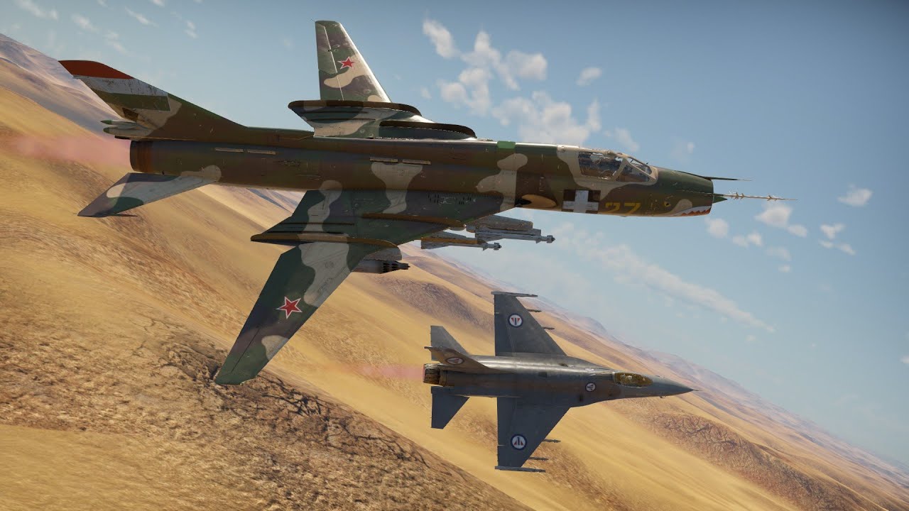 War Thunder: Su-17M4 vs half world of US fighters , 1vs5