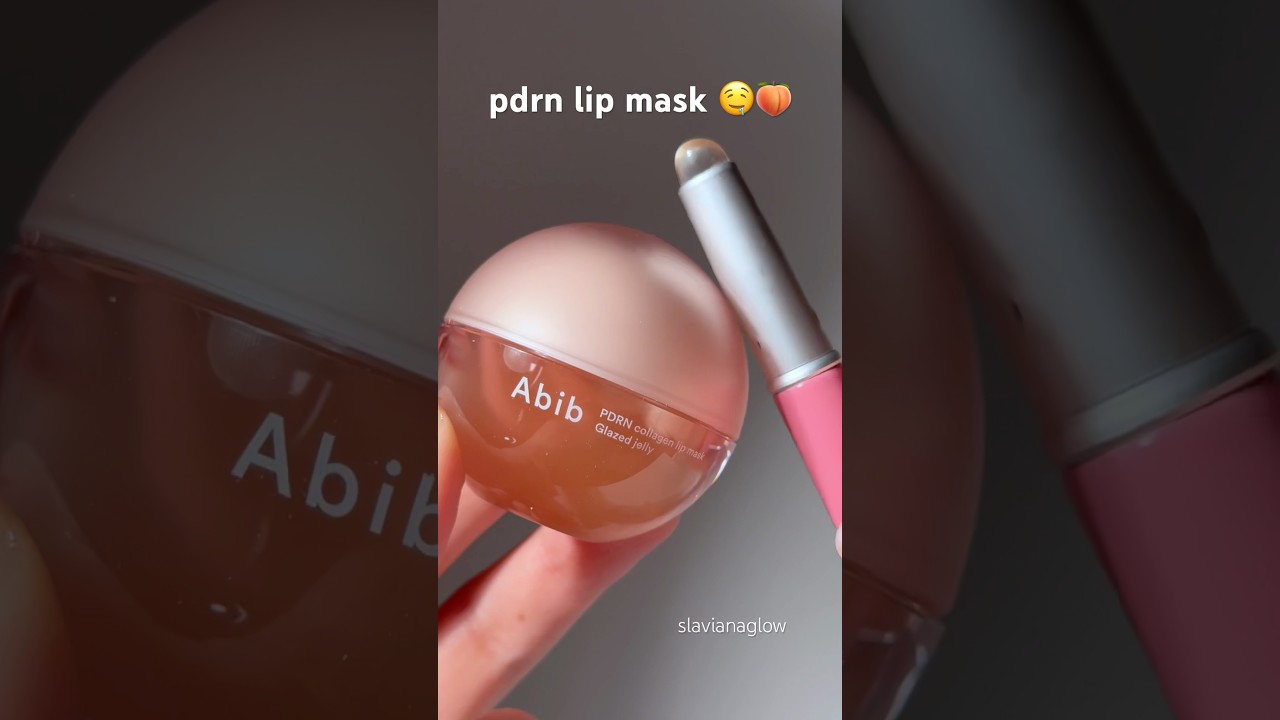 I looove how this abib jelly pdrn lip mask smells and this jelly texture is ELITE 🍑 #abib #skincare