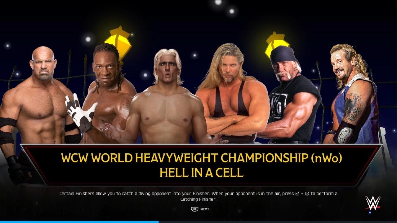 WWE 2K25 Ric Flair vs Kevin Nash vs Booker T vs Hollywood Hogan vs Goldberg vs Diamond Dallas Page
