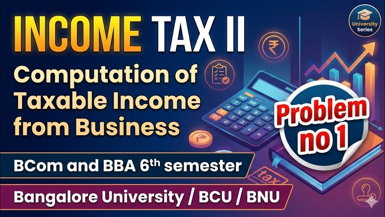 Computation of Taxable Income from Business | Income tax II 6th semester Bcom &BBA BU|BCU|BNU