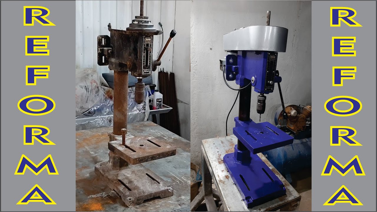 Reforma furadeira de bancada Helmo (Parte 01 )- drill press restoration - talandro de banco