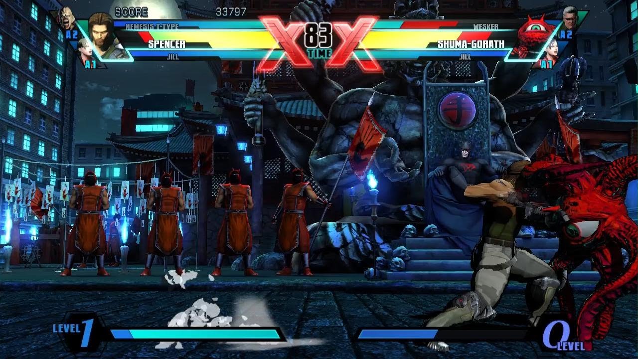 ULTIMATE MARVEL VS. CAPCOM 3 Arcade as Spencer Jill and Nemesis T-Type