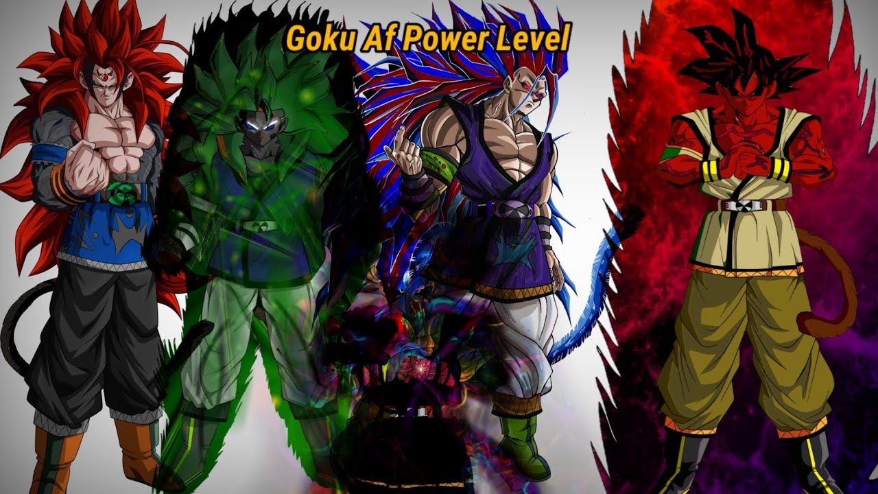 Af Goku All Canon And Non Canon Transformation SSJ Power Level |Official| Unofficial|