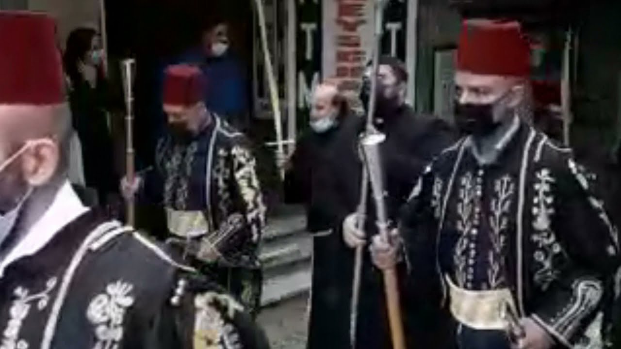 Palm Sunday Procession with the Franciscan Friars at the old city of Jerusalem