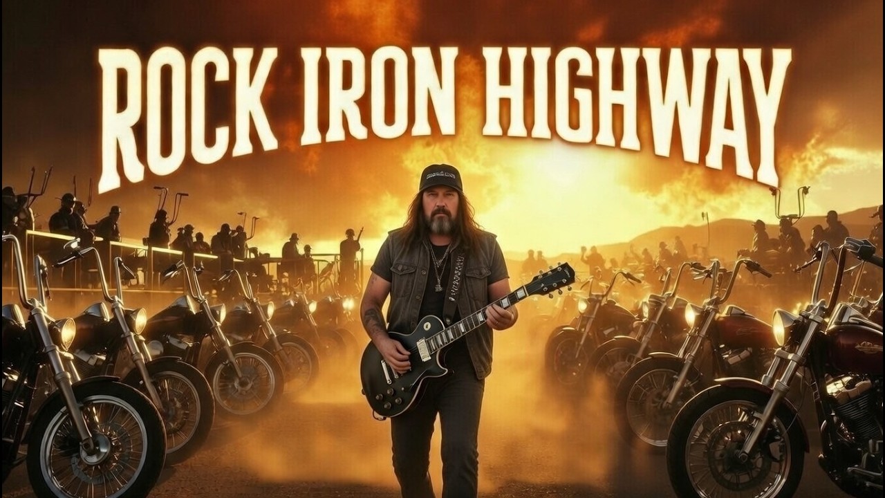 Rock Iron Higway 🔥 What Happens When 100 Outlaw Bikers Unite at Sunset. #highwayrock