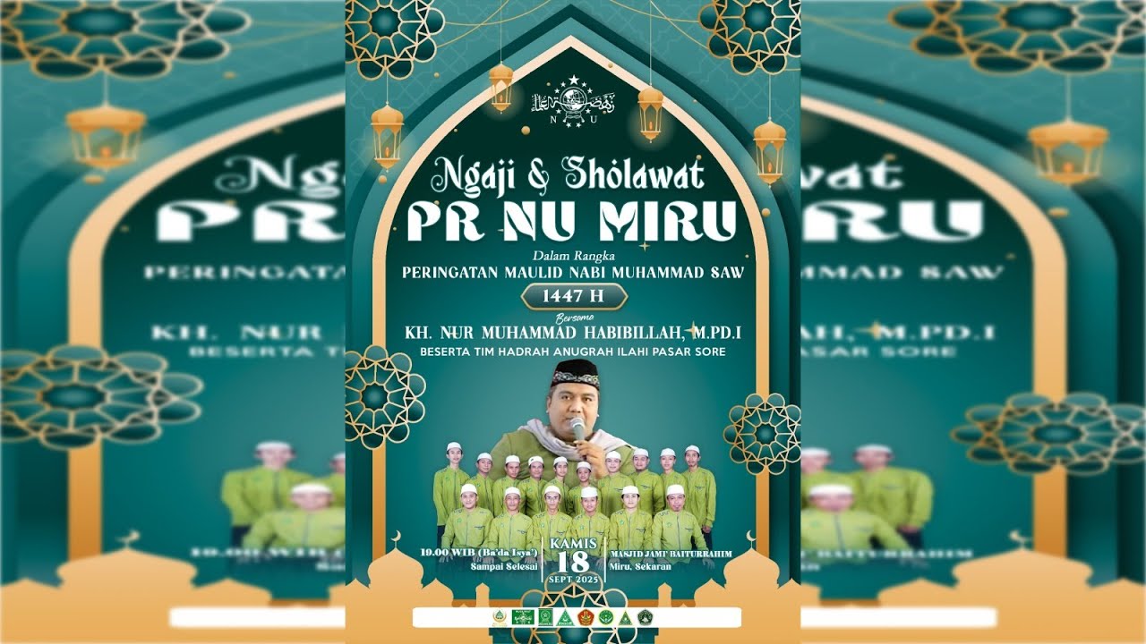🔴LIVE PR NU MIRU NGAJI DAN BERSHOLAWAT PERINGATAN MAULID NABI MUHAMMAD SAW TAHUN 1447 H