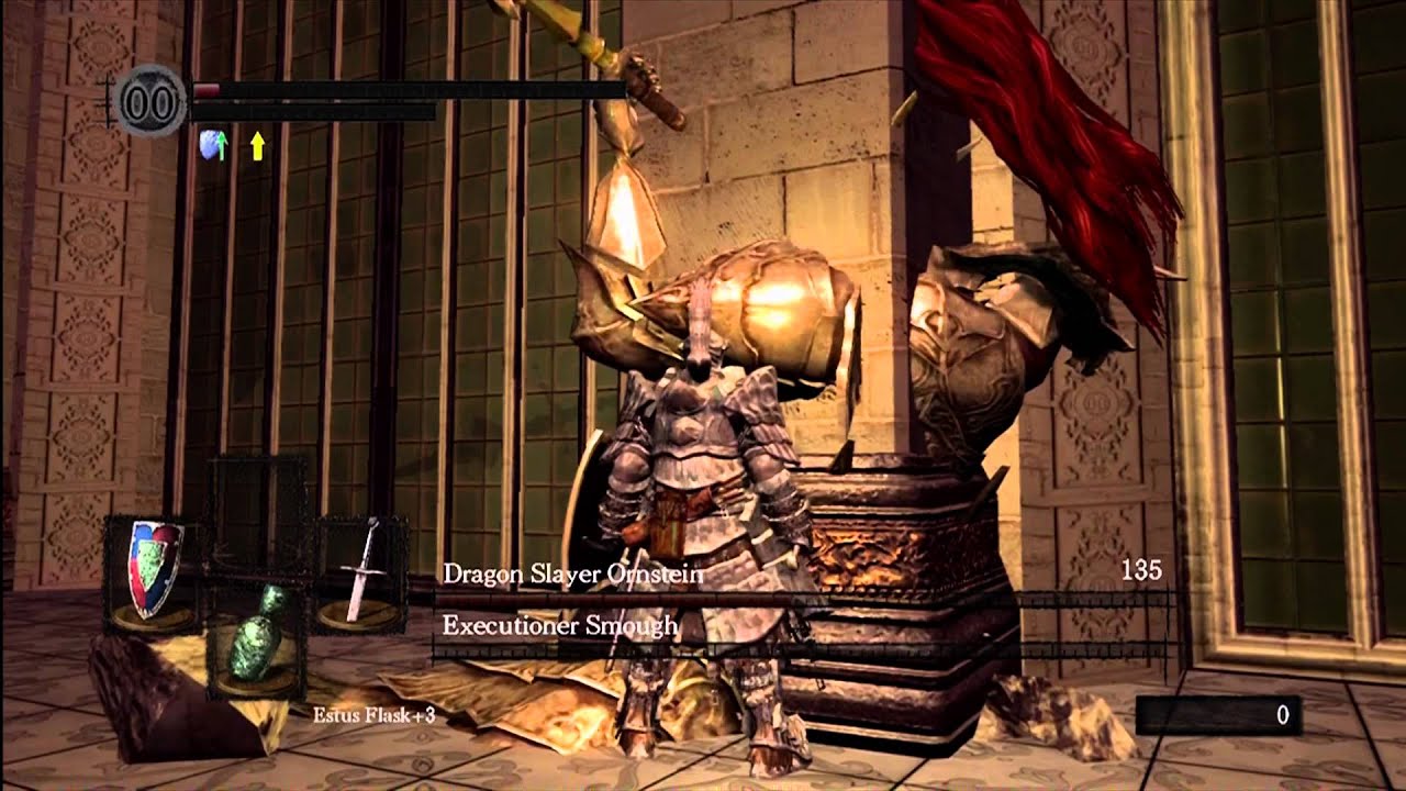Dark Souls:Beating Ornstein and Smough Glitch+Shortcut