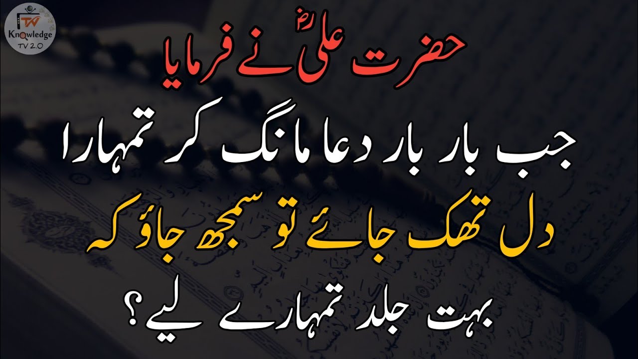 Hazrat Ali Quotes |Hazrat Ali Ka Farman| |Islamic heart touching Quotes| knowledge tv 2.0
