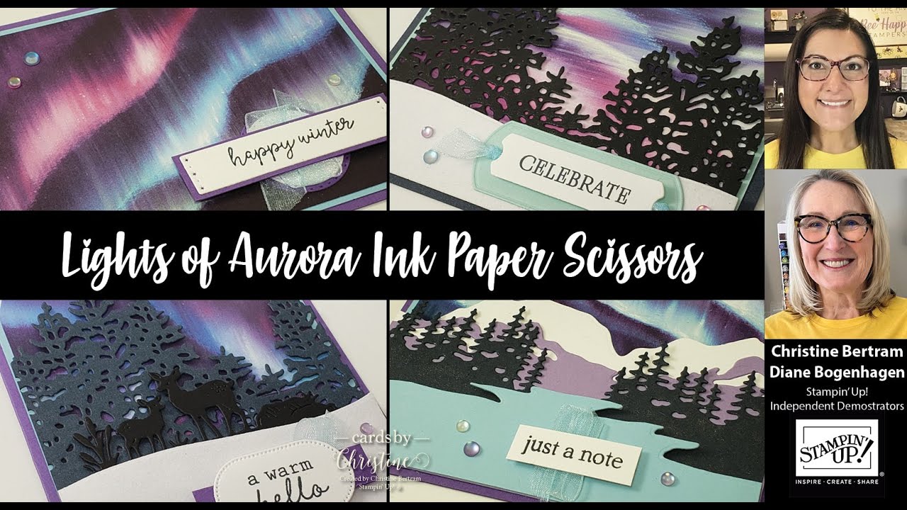 Ink Paper Scissors featuring Lights of Aurora with Cards by Christine