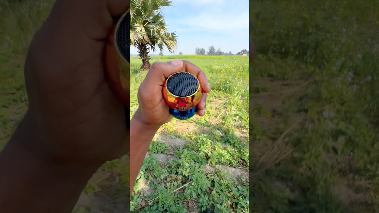 Jbl mini speaker throw greenery bass jumping testing