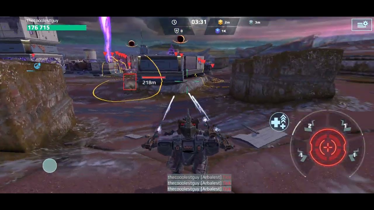 War robots game play hunting ground with Leo tribute/arborist build I'm working 💪 on.