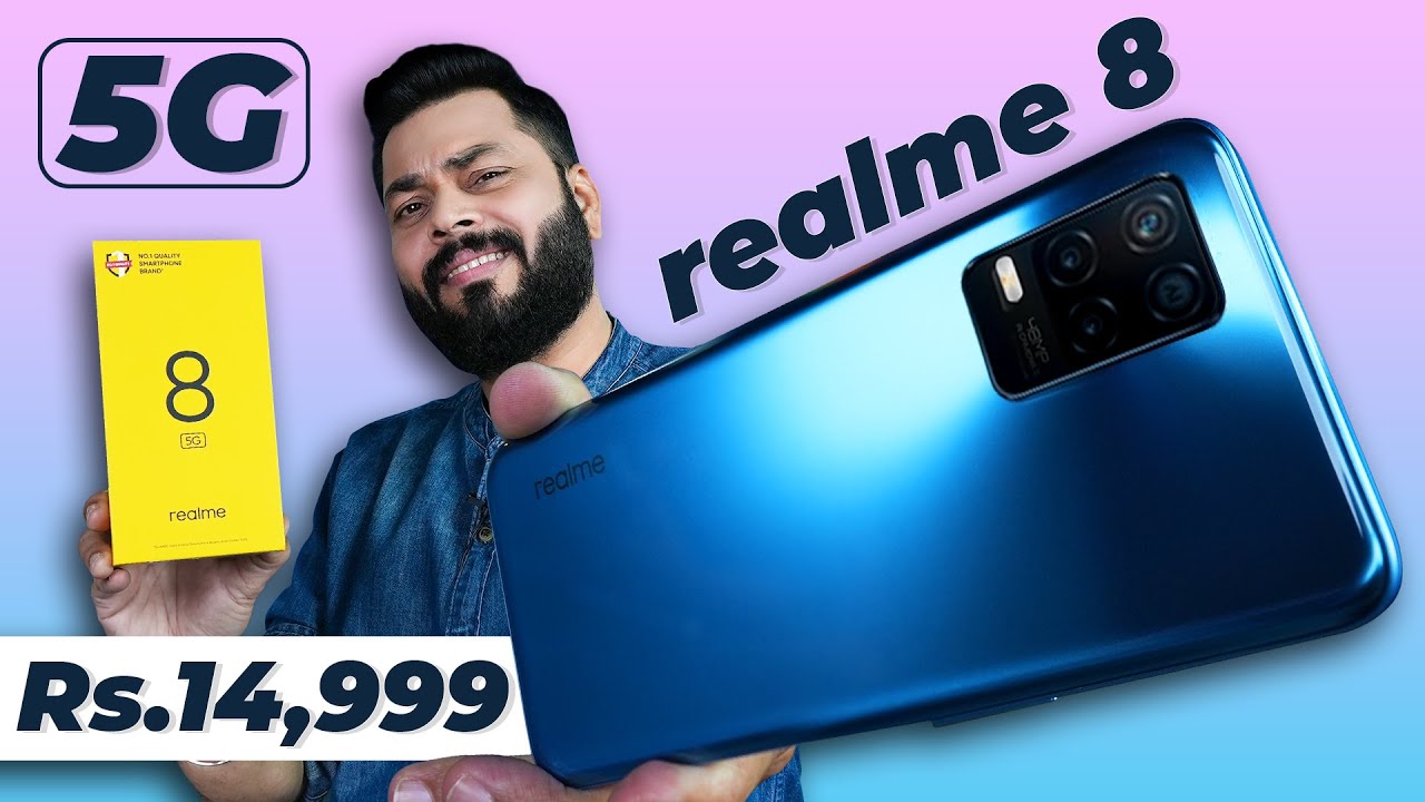 realme 8 5G Unboxing And First Impressions | Cheapest 5G Phone ⚡ Dimensity 700, 90Hz Screen & More