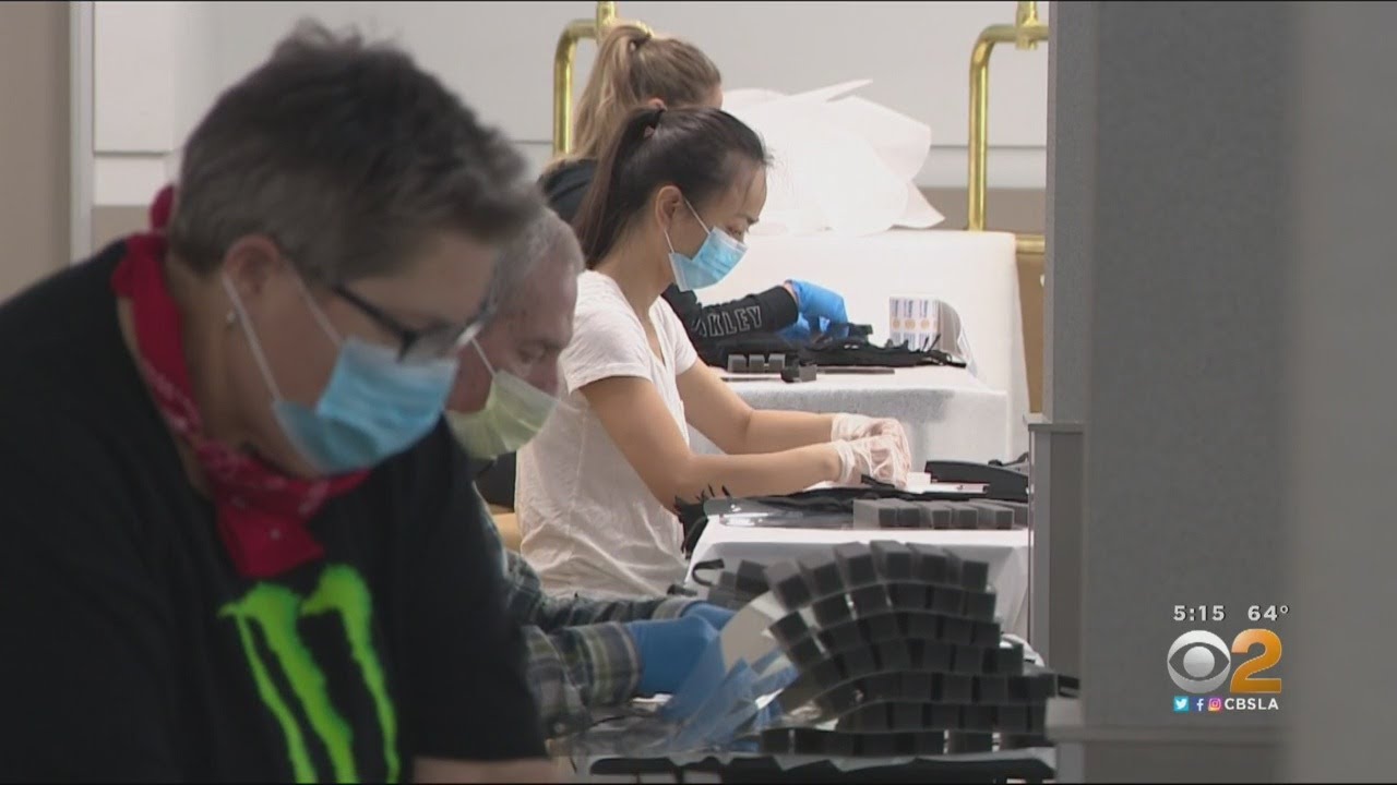 Volunteers Assemble Face Masks For Medical Workers