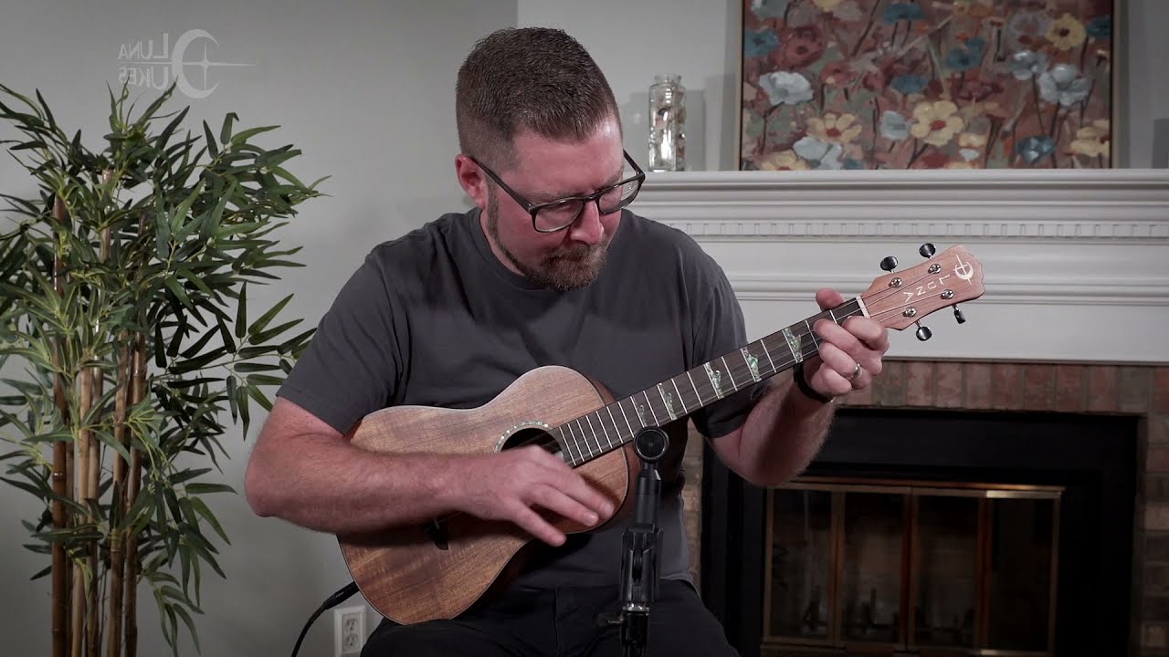Luna High Tide Baritone Koa Ukulele with Preamp
