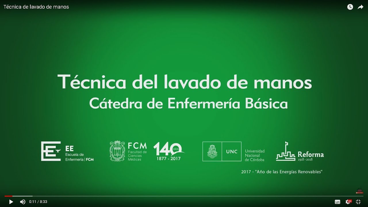 Técnica de lavado de manos