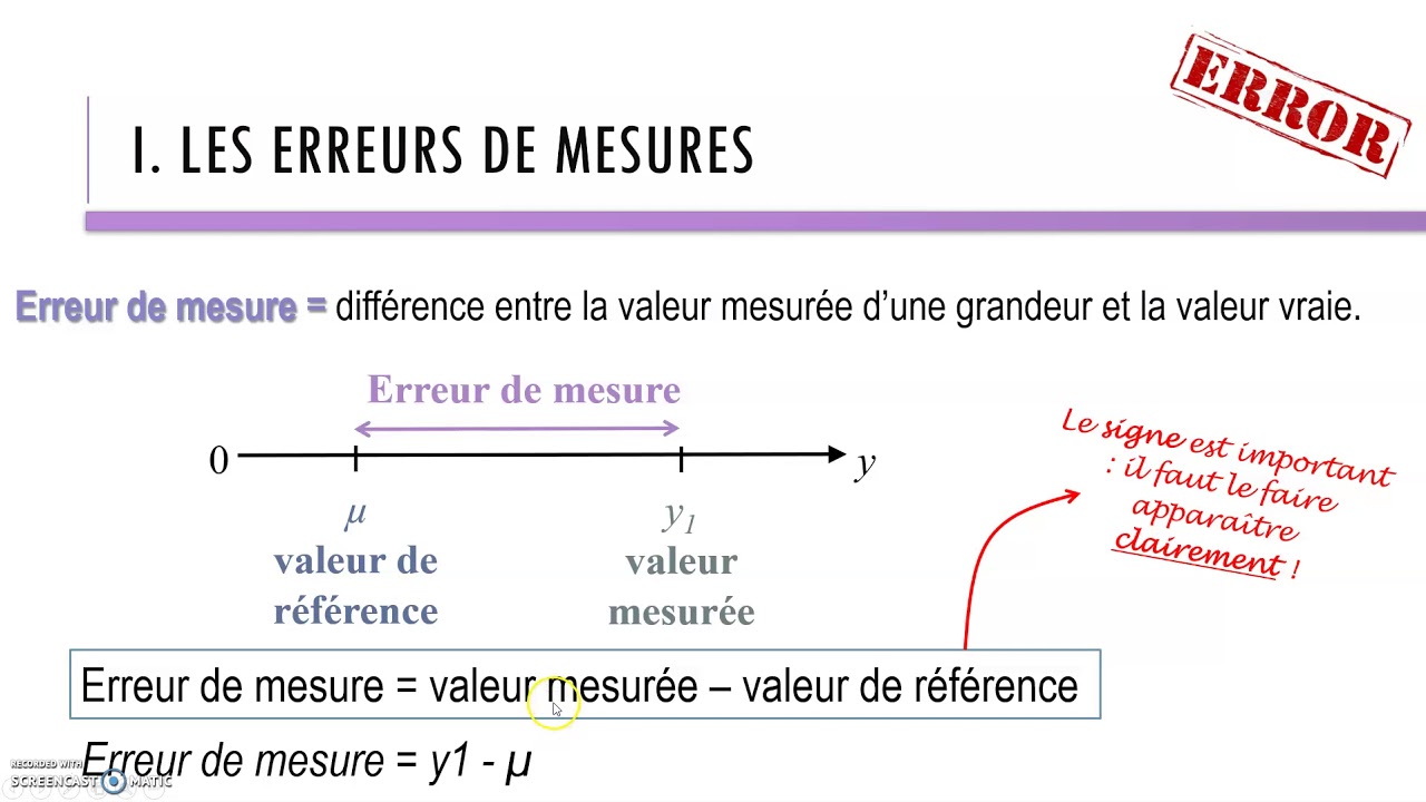 1STL Erreur de mesure  (vidéo 1)