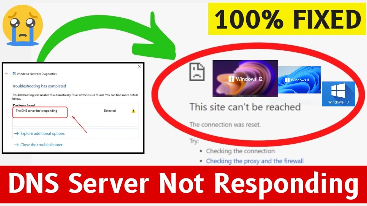 🚨 Fix DNS Server Not Responding Issues on Windows (7, 8, 10, 11 & 12) 🚨