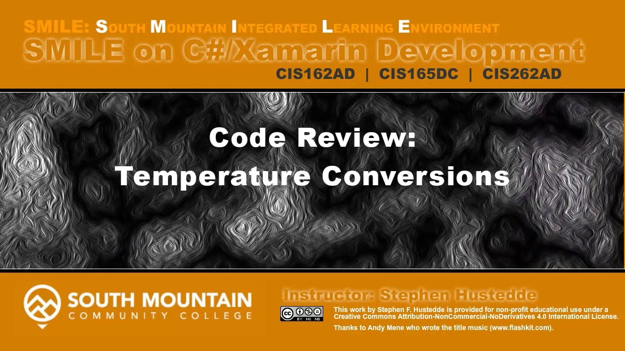 C#/Xamarin Cohort 02Y1 - Code Review: Temperature Conversions