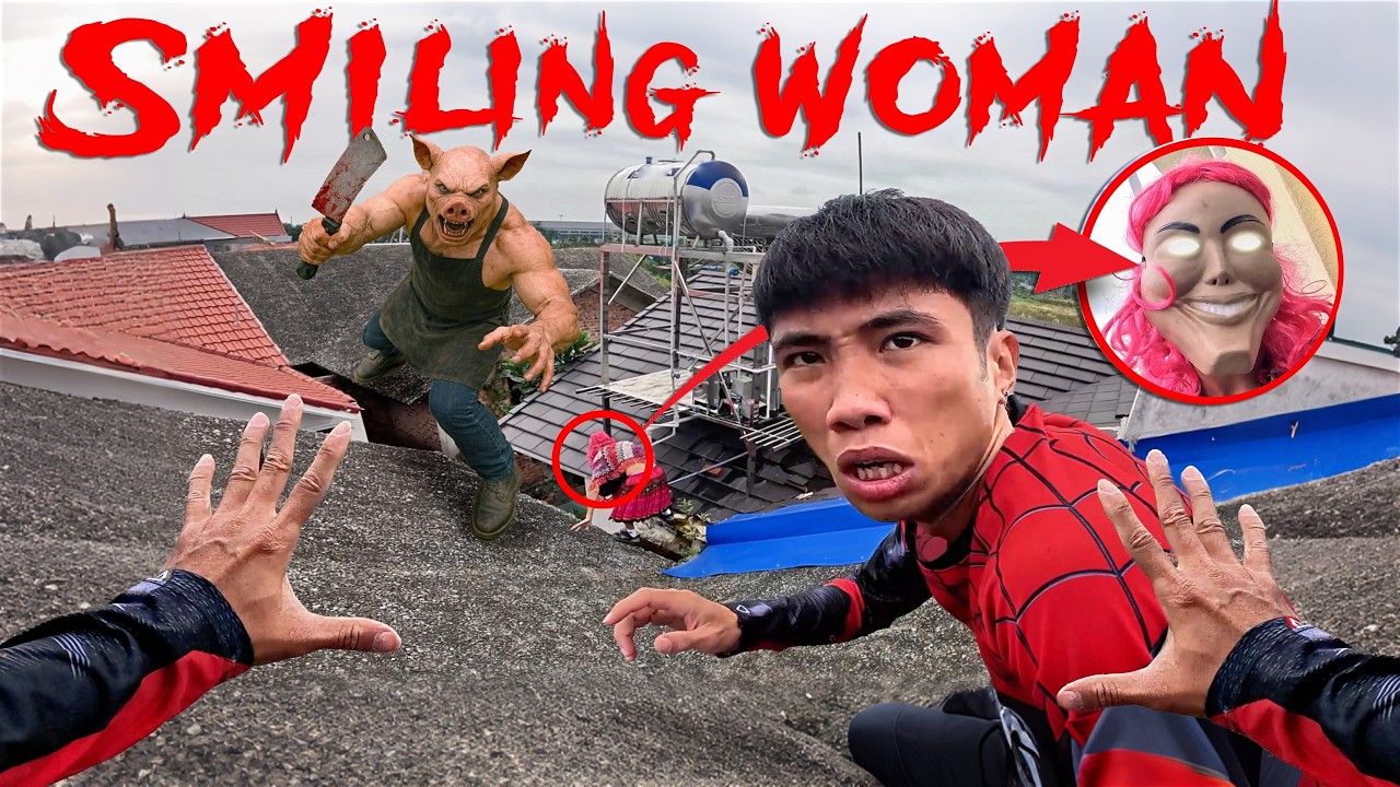 ESCAPING SMILING WOMAN 77.0 | Parkour Pov Horror Film| By B2F Viet Nam
