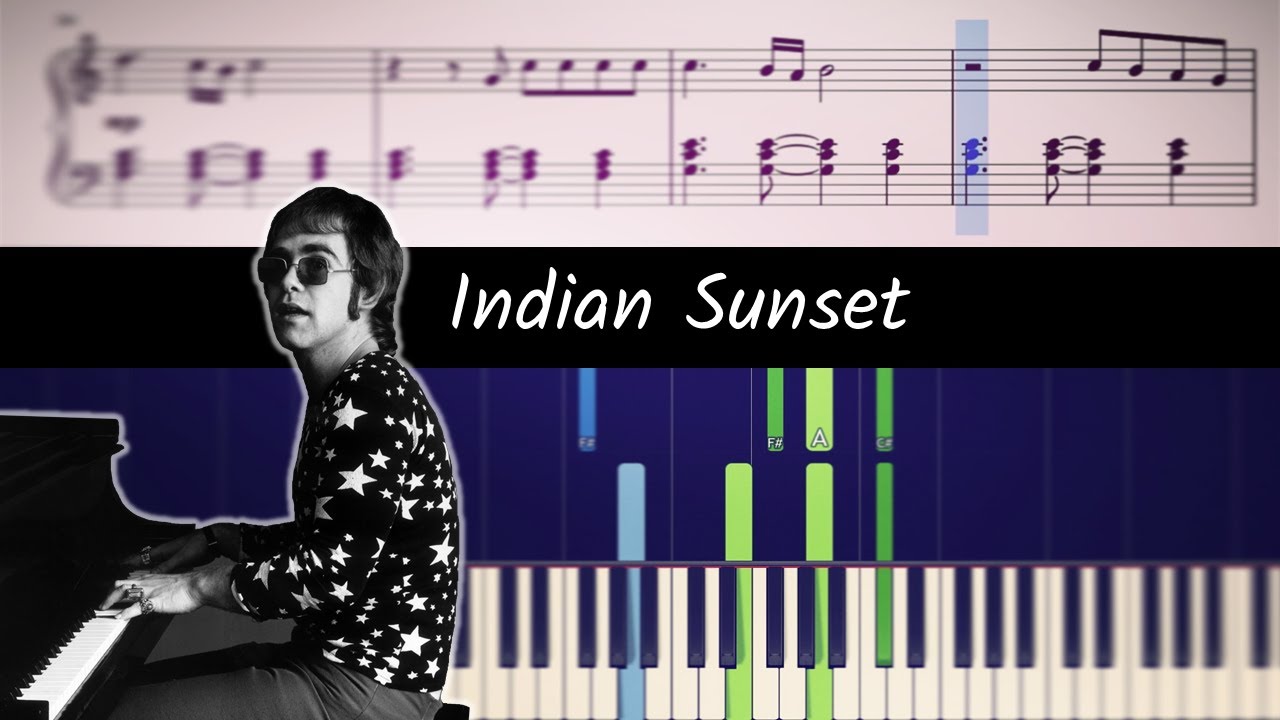 How to play Indian Sunset by Elton John - ACCURATE Piano Tutorial