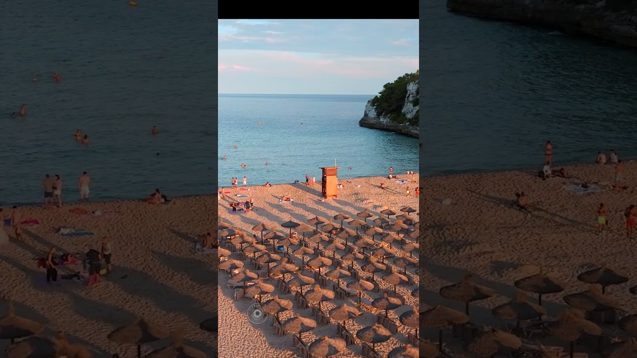Cala Estany d&rsquo;en Mas at Sunset 🌅 | Mallorca Beach Drone 4K
