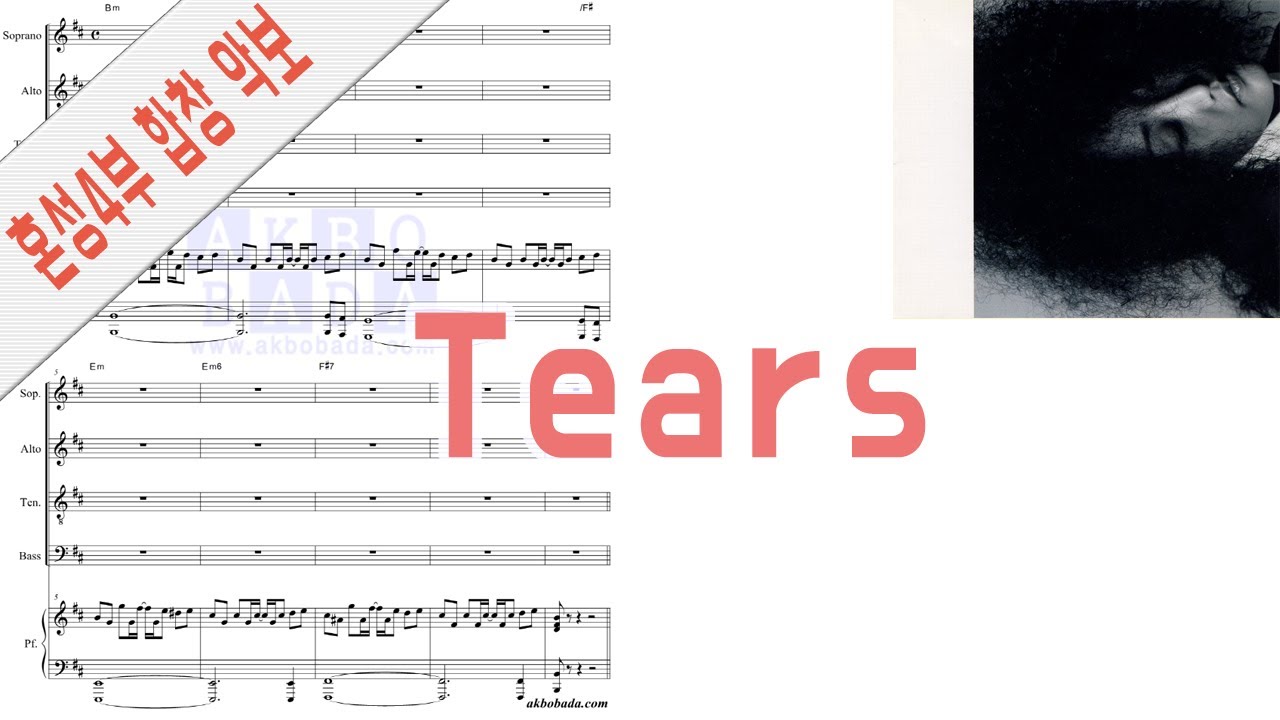세로보기 | [합창 악보/MR] Tears (소찬휘 명곡!! 잔인한 여자라 나를 욕하지는 마 ~♬)