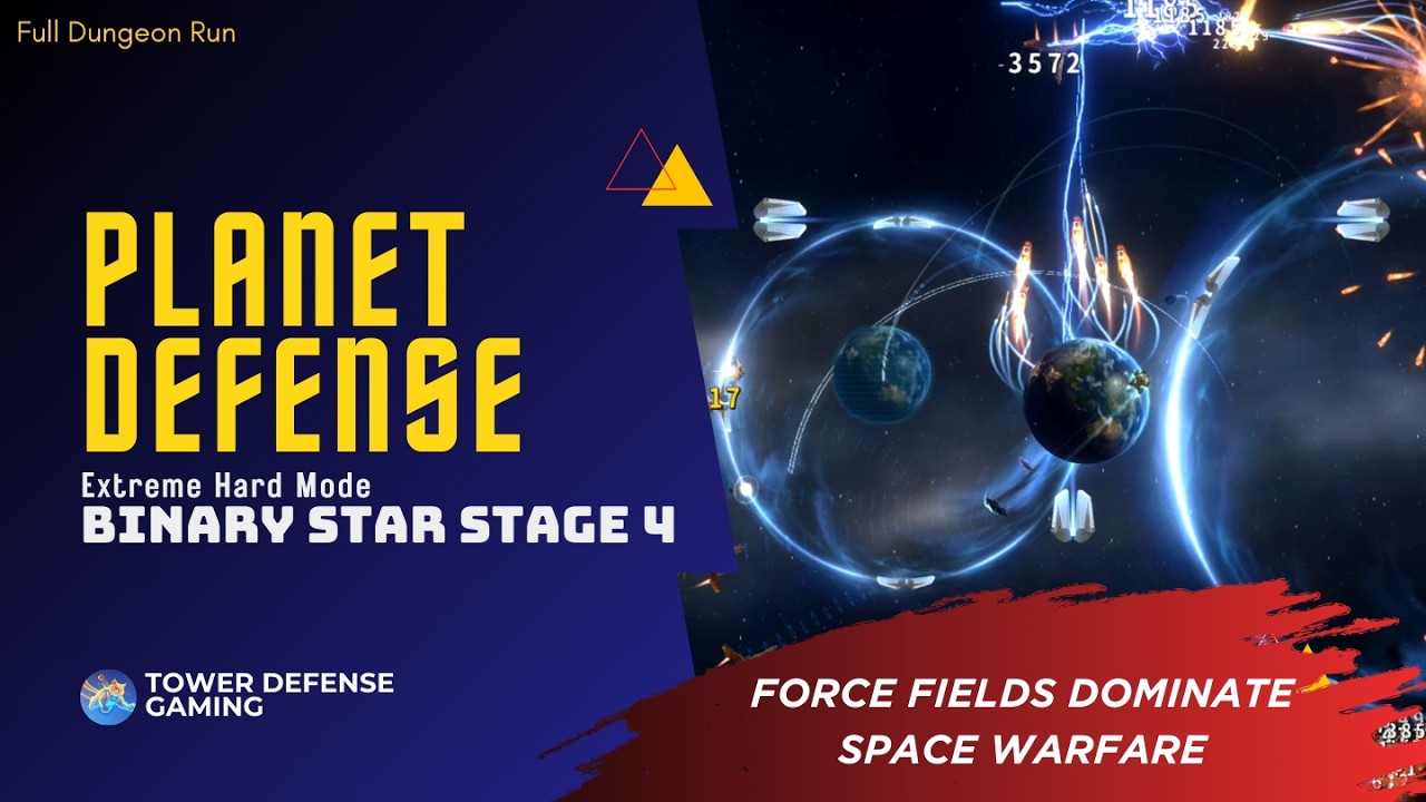 Alien Attacks vs Force Field Tech | Stage 4 Planet Defense HARD MODE Perfect Run