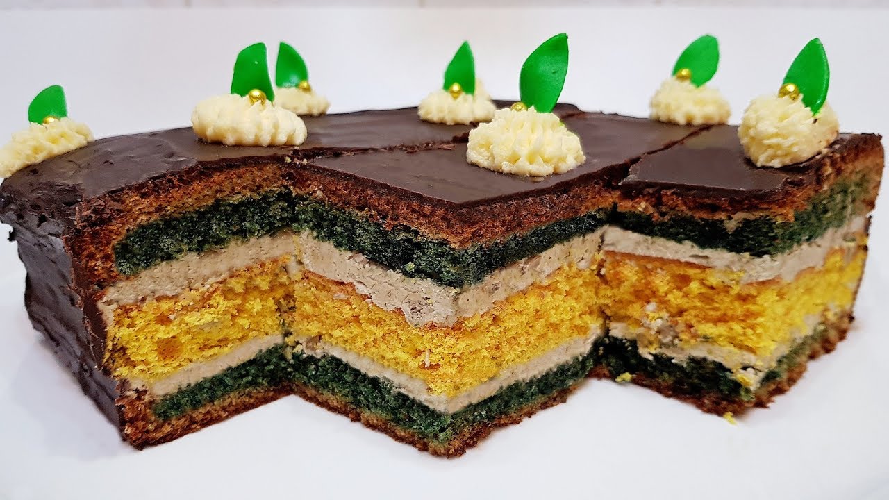 БИСКВИТНЫЙ ТОРТ с ХАЛВОЙ ( cake with halva )