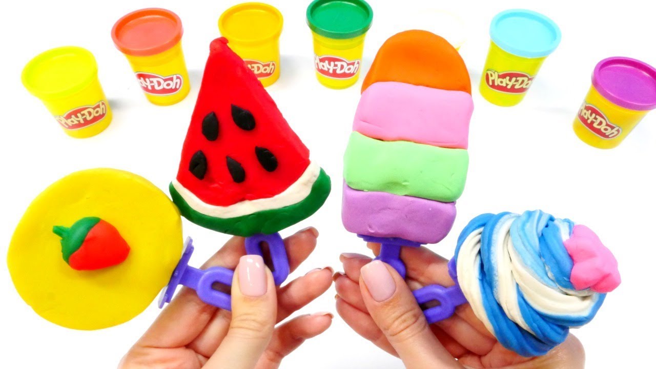 Spielspa&szlig; mit Play Doh! Tolle Knete Ideen - Wir machen Eis