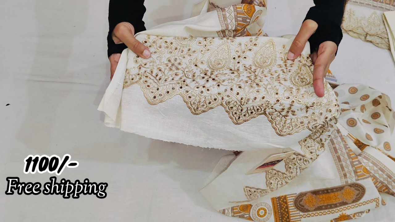 Pakiza Brand Cotton Suit 🛍️ Pakiza Cotton Embroidery Suit 🛍️ Chikankari Cotton Pakistani Dress 🛍️