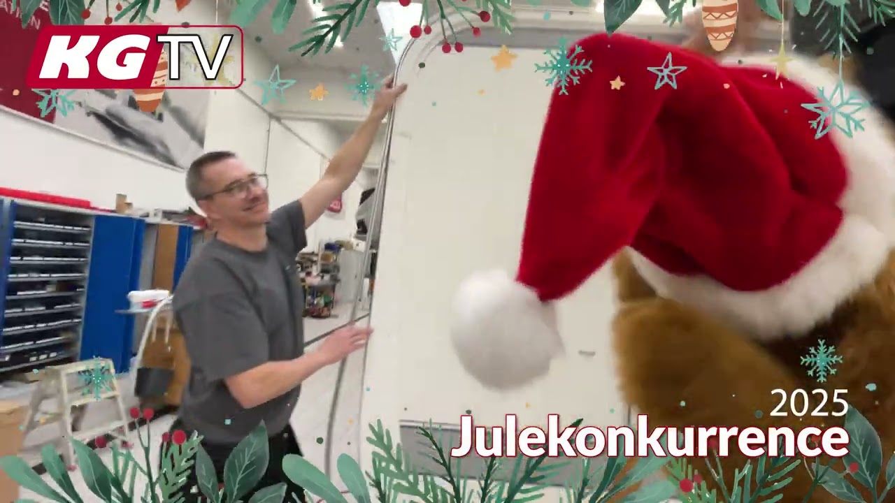 En julehilsen fra KG Camping - Hjælp Rudolf med at finde nissehuer.
