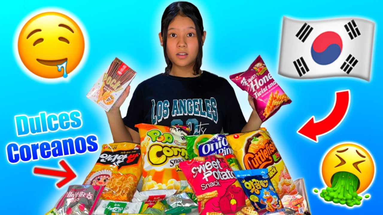 PROBAMOS LOS DULCES MAS EXTRA&Ntilde;OS DE COREA!!🇰🇷😱| Regina MH