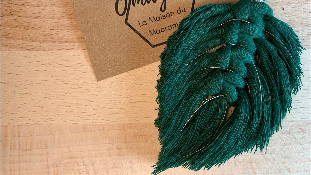 La maison du macrame | DiY | Macrame leaf / feather w metalic thread tutorial