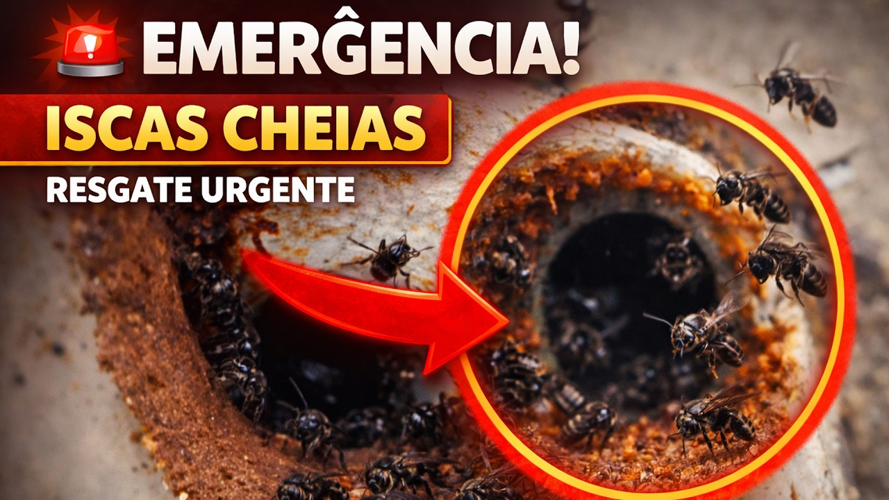 Resgate de EMERGÊNCIA abelhas sem ferrão Tubuna, Jataí e Mandaguari