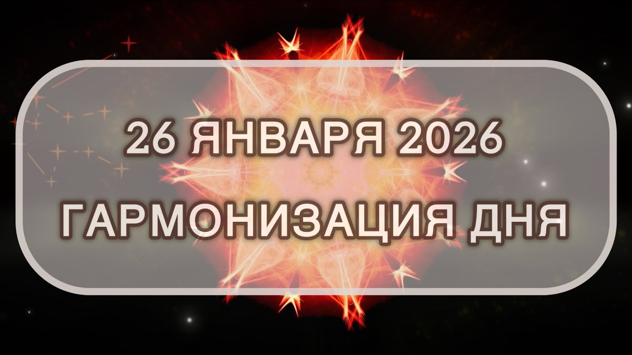 Гармонизация дня 26 января 2026. Трансформационная МЕДИТАЦИЯ. Позитивные вибрации.