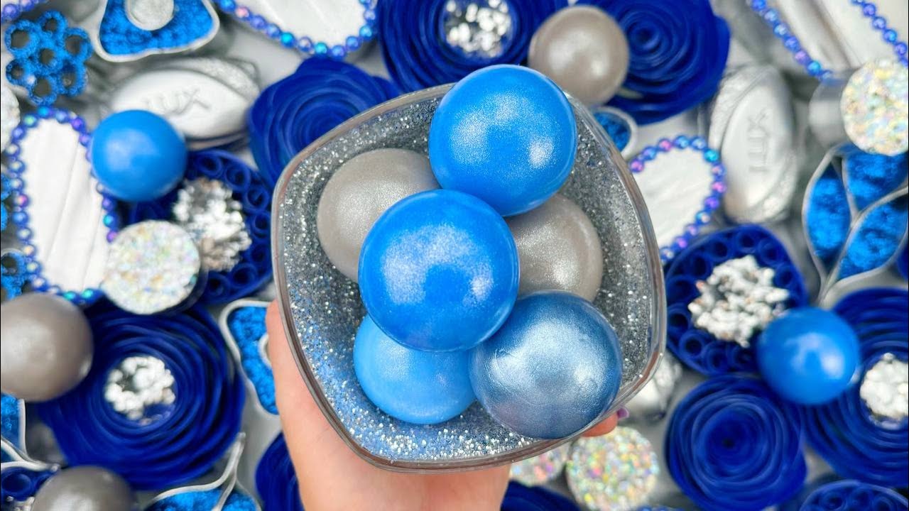 [ASMR]Compilation set★ASMR SOAP★Crushing soap★Cutting soap cubes★FOAM&GLITTER&STARCH★
