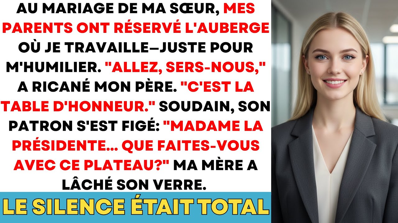Au Mariage De Ma Sœur, Mes Parents M'ont Humiliée En Tant Que Serveuse—Puis Le Patron A Dit 'Pdg'