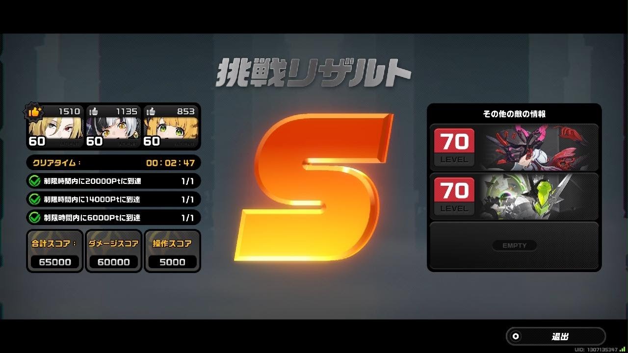 危局強襲戦　ミアズマの司祭　65000点　完凸ヒューゴ/2凸ダイアリン/1凸橘福福【ゼンゼロ/ZZZero】