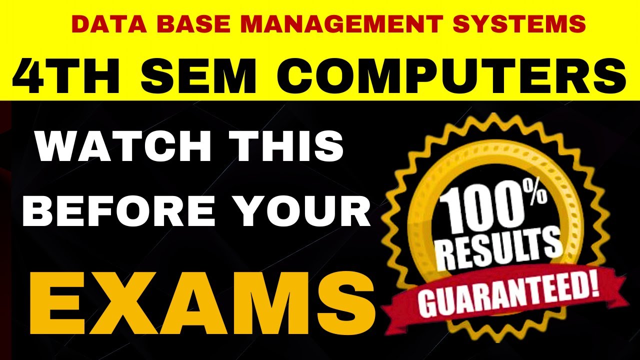 4th Sem Computers Important Questions | Data Base Management Systems Imps